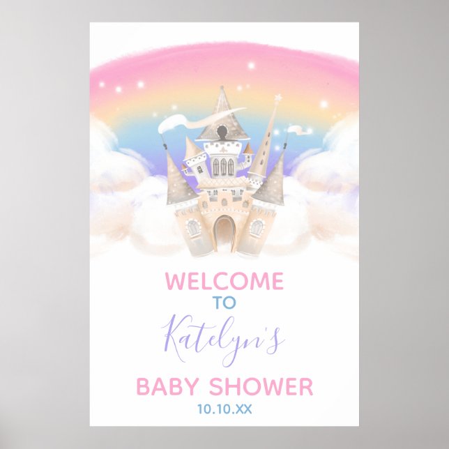 Princess Rainbow Welcome Sign (Front)
