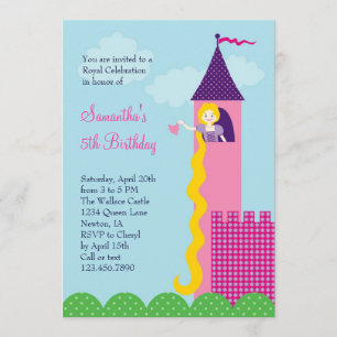 Princess Rapunzel Birthday Party Invitation