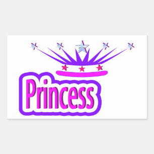 PRINCESS RECTANGULAR STICKER