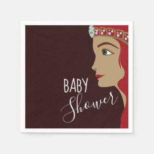 Princess Red Baby Shower Napkin