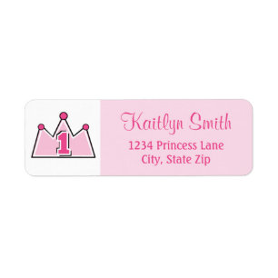 Princess Return Address Label