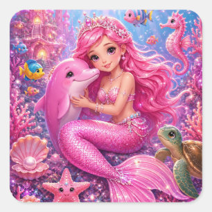 Princess Rosabella Magical Pink Mermaid Stickers