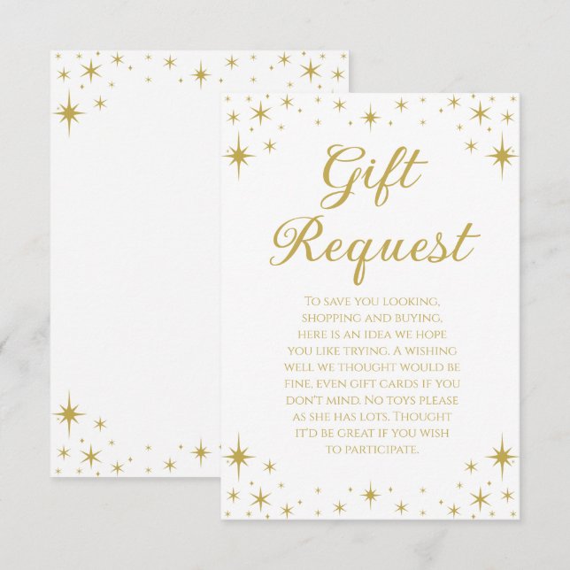Princess Royal Birthday Gift Request Card (Front/Back)