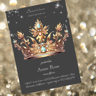 Princess royal Birthday Invitation