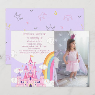 Princess Royal Castle Birthday Party Invitation