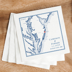 Princess Royale Ocean City MD Personalised Wedding Napkin