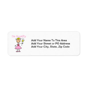 Princess Royalty Return Address Label