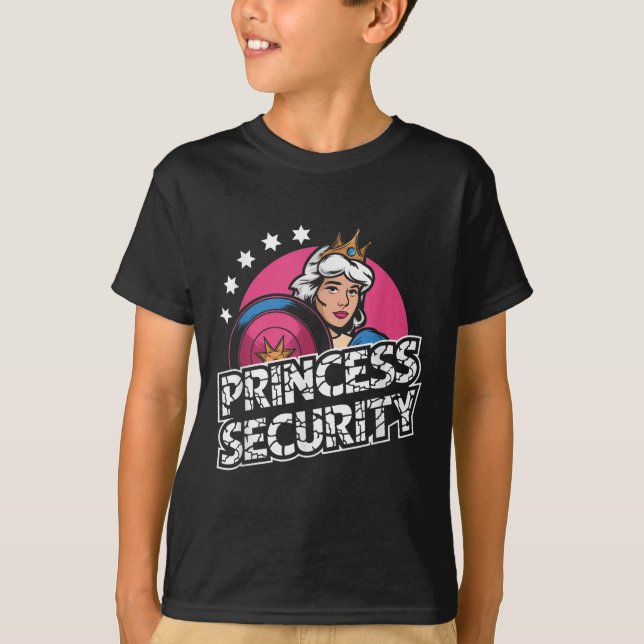 Princess Security Birthday Dad &amp; Mum Boys Brot T-Shirt (Front)