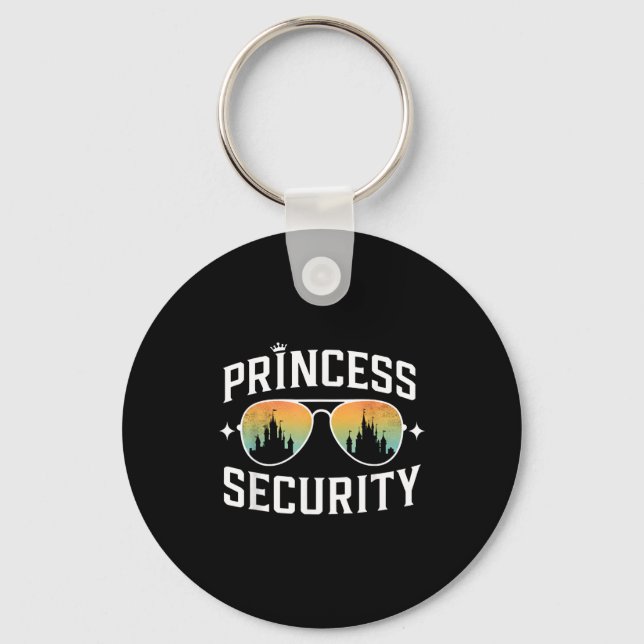 Princess security birthday dad brother castlePrinc Key Ring (Front)