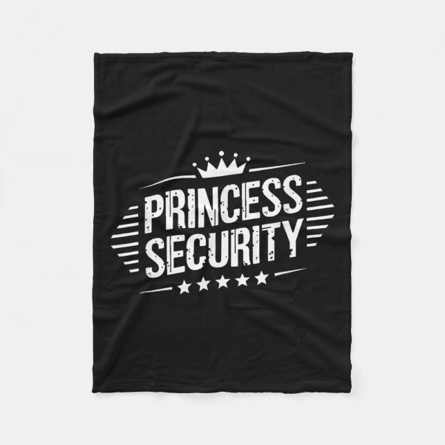 Princess Security Boys Brother Retro Birthday Dad  Fleece Blanket (Front)