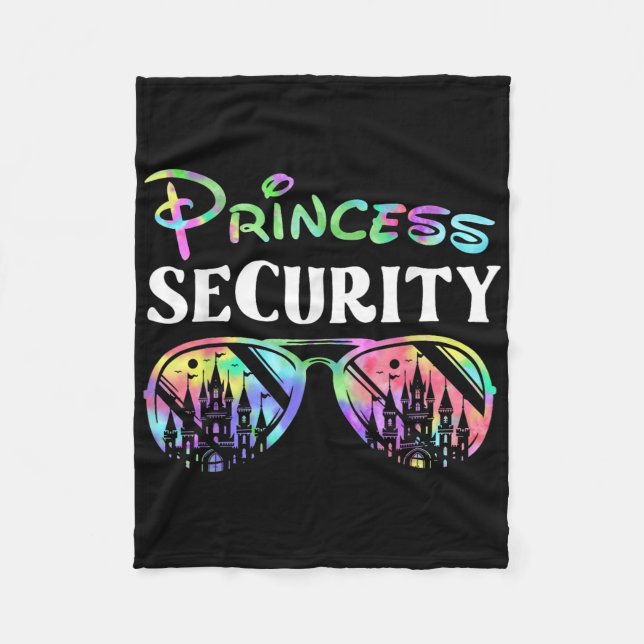 Princess Security Funny Birthday Party Matching Fa Fleece Blanket (Front)