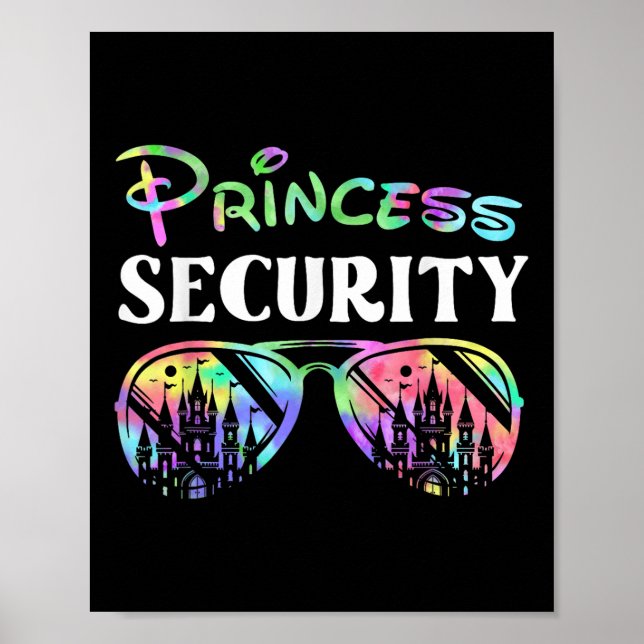 Princess Security Funny Birthday Party Matching Fa Poster (Front)