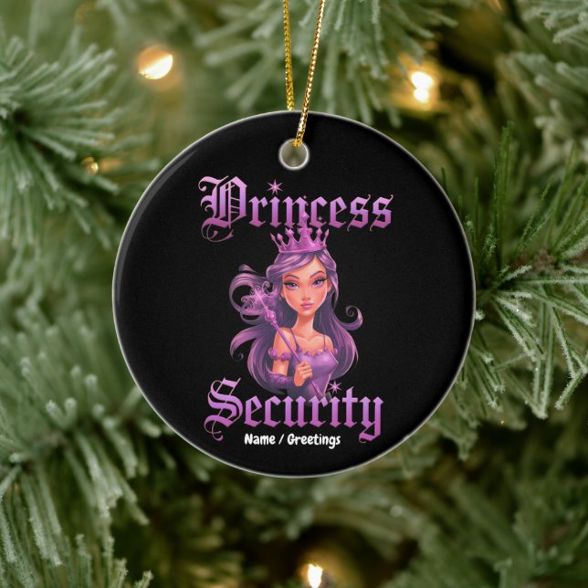 Princess Security Gothic Purple Fairy Graphic Ceramic Ornament (Tree)