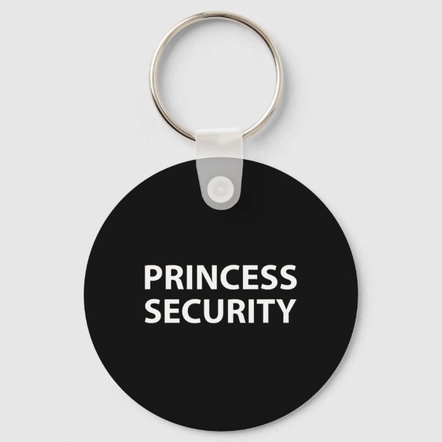 Princess Security Halloween Costume Dad Men Matchi Key Ring (Front)