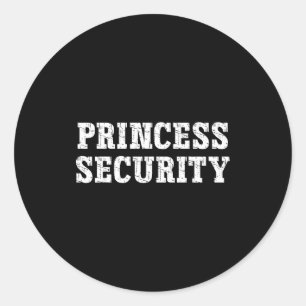 Princess Security Matching Boys Dad Mom Vintage Bi Classic Round Sticker