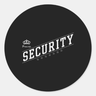 Princess Security Protection Matching Family Vinta Classic Round Sticker