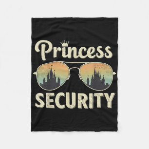 Princess Security Protection Retro Castle Matching Fleece Blanket