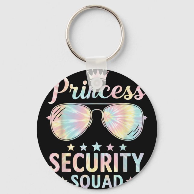 Princess Security Protection Retro Castle Matching Key Ring (Front)