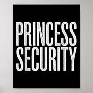 Princess Security Protection Retro Castle Women Me Poster