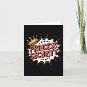 Princess Security Retro Birthday Dad & Mum Boy Card