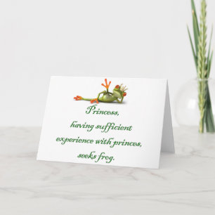 Princess Seeks Frog Greeting Card