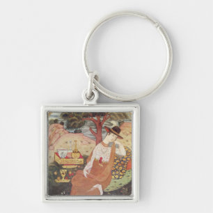 Princess sitting in a garden, Safavid Dynasty Key Ring
