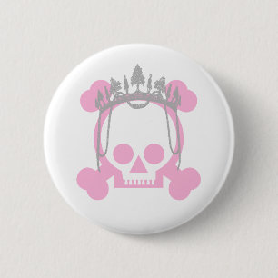 Princess Skull 6 Cm Round Badge