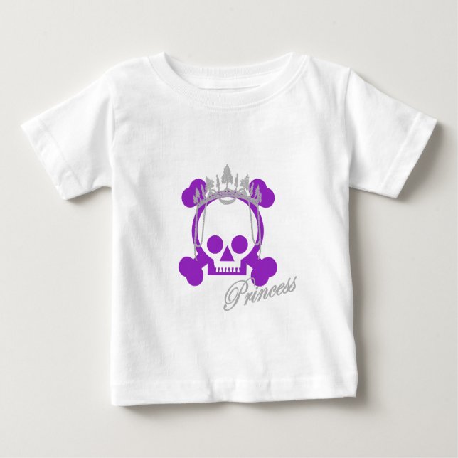 Princess Skull Baby T-Shirt (Front)