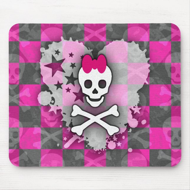 Princess Skull Mouse Pad (Front)