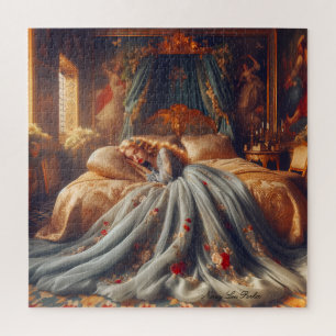 Princess Sleeping in Royal Castle Chambers Jigsaw Puzzle