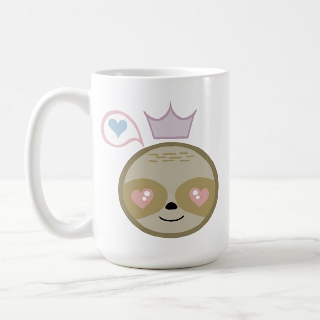 Princess Sloth Coffee Mug (Left)