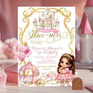  Princess Spanish Mexican Royal Three-ness Invitat Invitation