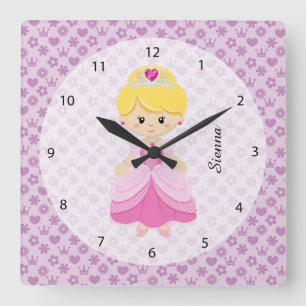 Princess Square Wall Clock