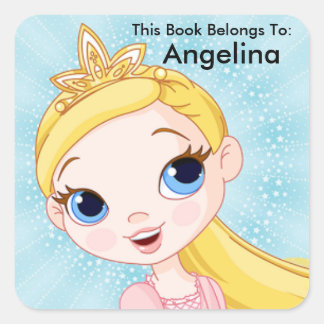 Princess Sticker, This Book Belongs To, Book Label