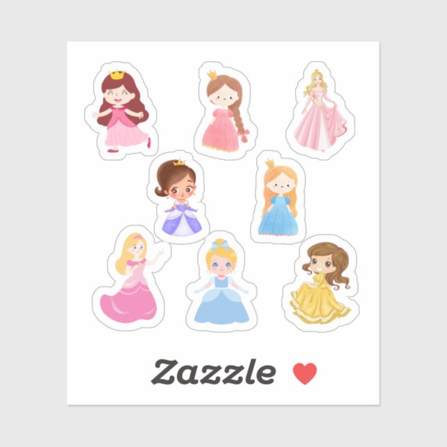 Princess Stickers (Sheet)