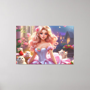 Princess Stretched Canvas Print