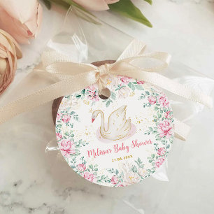 Princess Swan Baby Shower Favour Tags