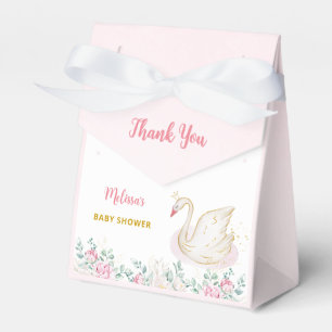 Princess Swan Baby Shower Thank You Favour Box