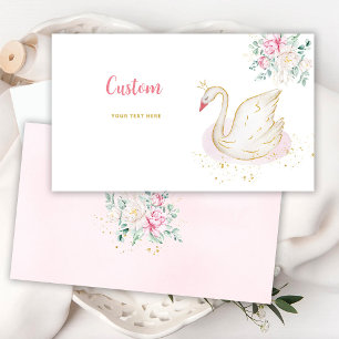 Princess Swan Custom Enclosure Card