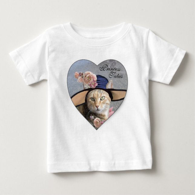 PRINCESS TATUS /ELEGANT CAT,BIG DIVA HAT AND ROSES BABY T-Shirt (Front)