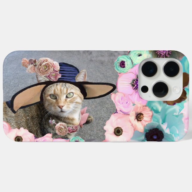 PRINCESS TATUS /ELEGANT CAT,BIG DIVA HAT AND ROSES Case-Mate iPhone CASE (Back (Horizontal))