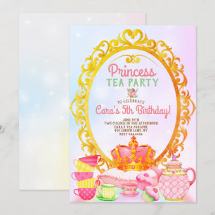 Princess Tea Party Birthday Party Invitation