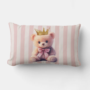 Princess Teddy Bear Lumbar Cushion