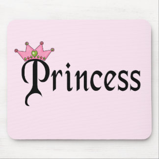 Princess Text with Crown Mouse Pad