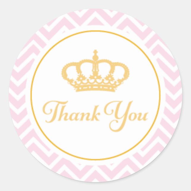 Princess Thank You Tag (Front)