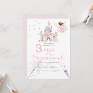 Princess Third Birthday Invitation at Her Castle