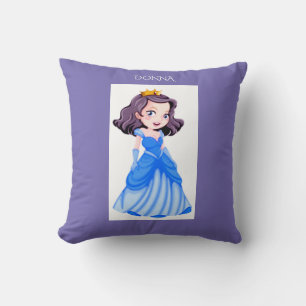 Princess throw pillow. Personalised name. Cushion