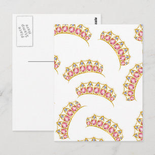 Princess Tiara cartoon pattern Postcard