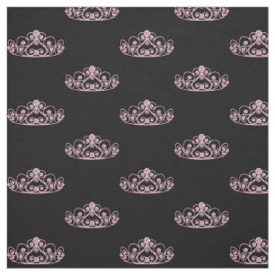 Princess Tiara Crown - Pink Fabric