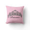 Princess Tiara Pillow (pink background)